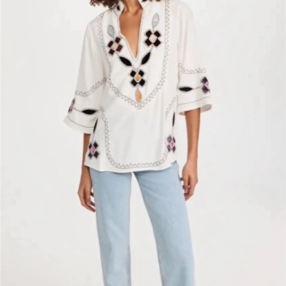 Figue Lina Embroidered shortsleeve top